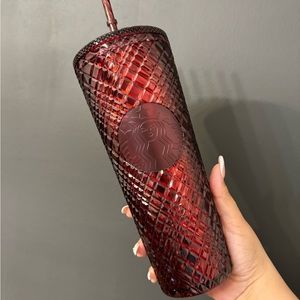 NWT Starbucks  Holiday "Merlot" Wine Burgundy Red Jeweled Venti Tumbler